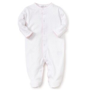 KISSY KISSY NWT 100% Pima Cotton Girls Pink Polka Dot Footie